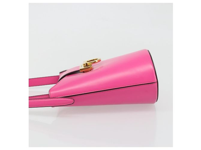 Borsa a Spalla Gancini in Pelle Rosa Oro Auth ARZ836A di Salvatore Ferragamo D'oro - vista 4
