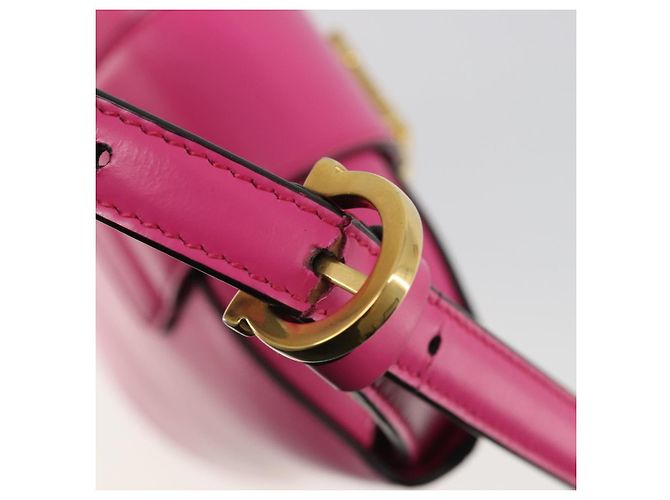 Borsa a Spalla Gancini in Pelle Rosa Oro Auth ARZ836A di Salvatore Ferragamo D'oro - vista 8