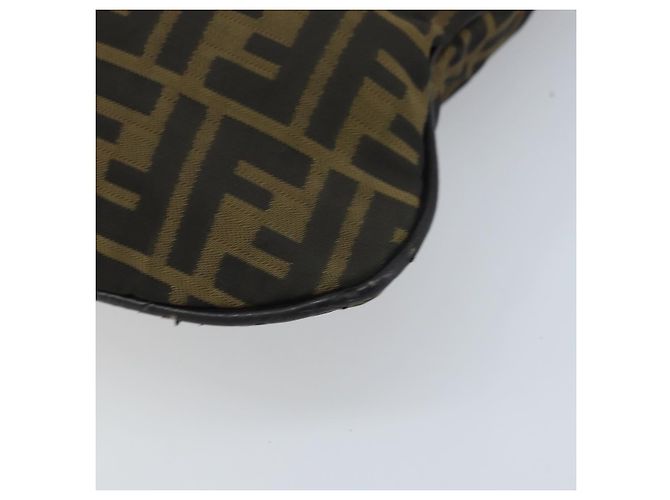 Borsa a Spalla in Tela Zucca FENDI Marrone Nero Auth ARZ776 - vista 15
