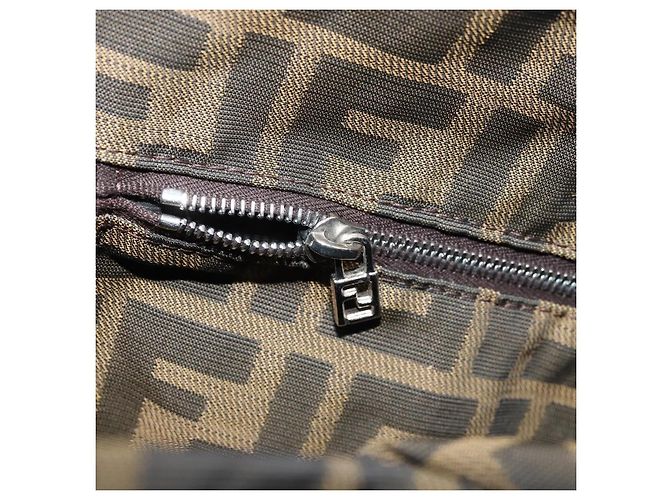 Borsa a Spalla in Tela Zucca FENDI Marrone Nero Auth ARZ776 - vista 20