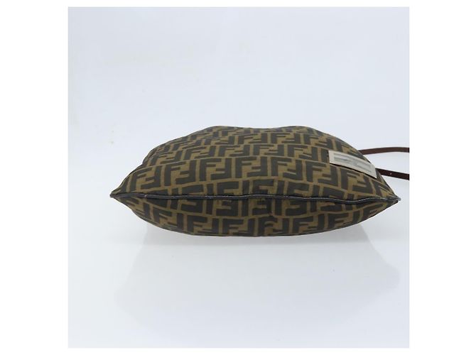 Borsa a Spalla in Tela Zucca FENDI Marrone Nero Auth ARZ776 - vista 5
