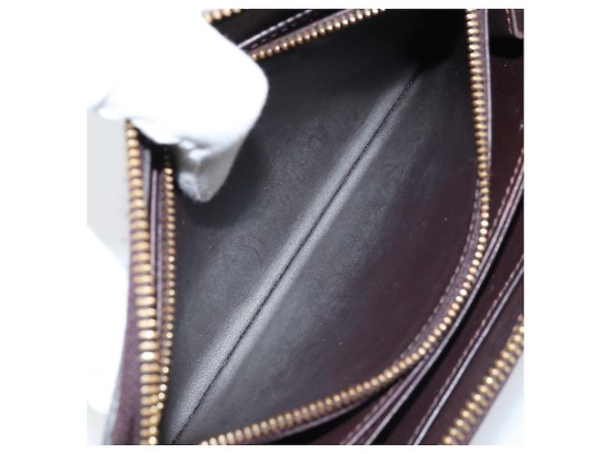 LOUIS VUITTON Cartera Larga Zippy Monogram Vernis Amarante M93522 LV Auth BA11508 Burdeos - vista 11
