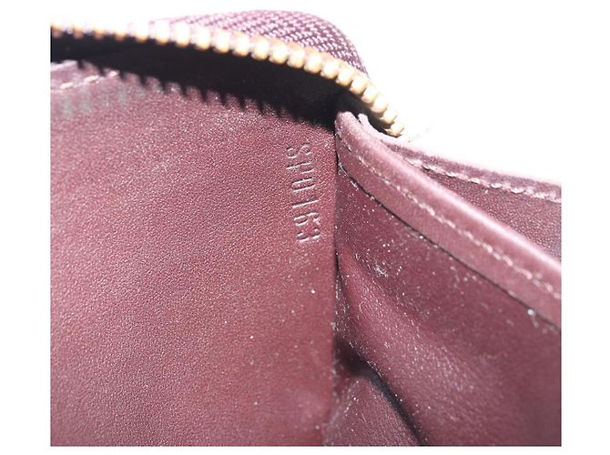 LOUIS VUITTON Cartera Larga Zippy Monogram Vernis Amarante M93522 LV Auth BA11508 Burdeos - vista 12