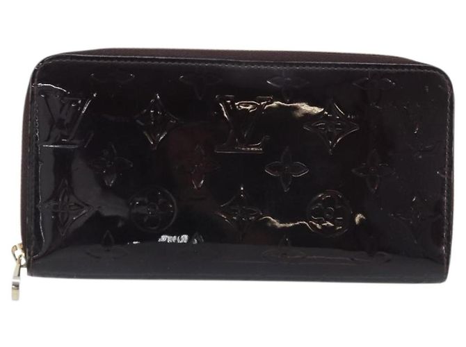 LOUIS VUITTON Cartera Larga Zippy Monogram Vernis Amarante M93522 LV Auth BA11508 Burdeos - vista 13