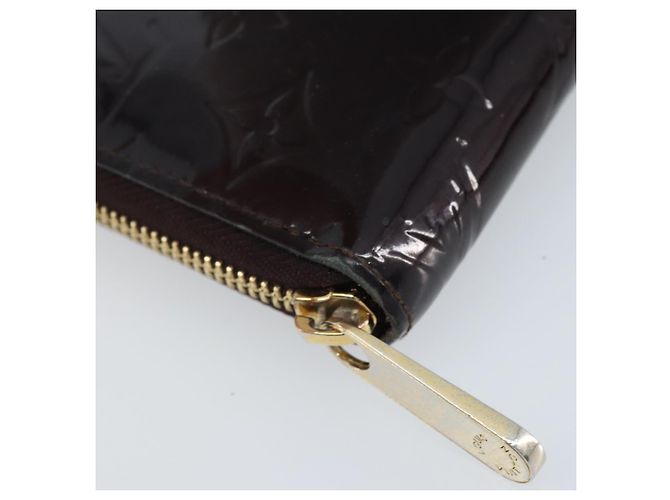 LOUIS VUITTON Cartera Larga Zippy Monogram Vernis Amarante M93522 LV Auth BA11508 Burdeos - vista 14