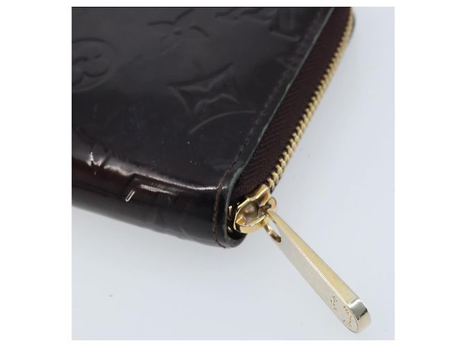 LOUIS VUITTON Cartera Larga Zippy Monogram Vernis Amarante M93522 LV Auth BA11508 Burdeos - vista 15