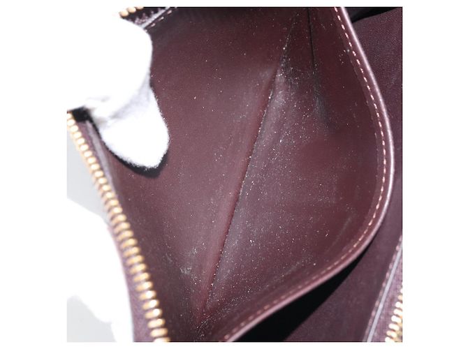 LOUIS VUITTON Cartera Larga Zippy Monogram Vernis Amarante M93522 LV Auth BA11508 Burdeos - vista 17