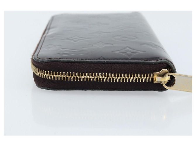 LOUIS VUITTON Cartera Larga Zippy Monogram Vernis Amarante M93522 LV Auth BA11508 Burdeos - vista 4