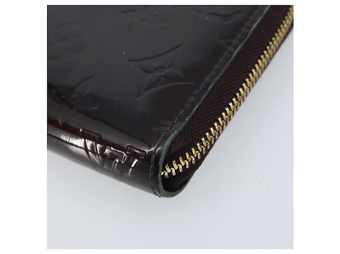 LOUIS VUITTON Cartera Larga Zippy Monogram Vernis Amarante M93522 LV Auth BA11508 Burdeos - vista 7