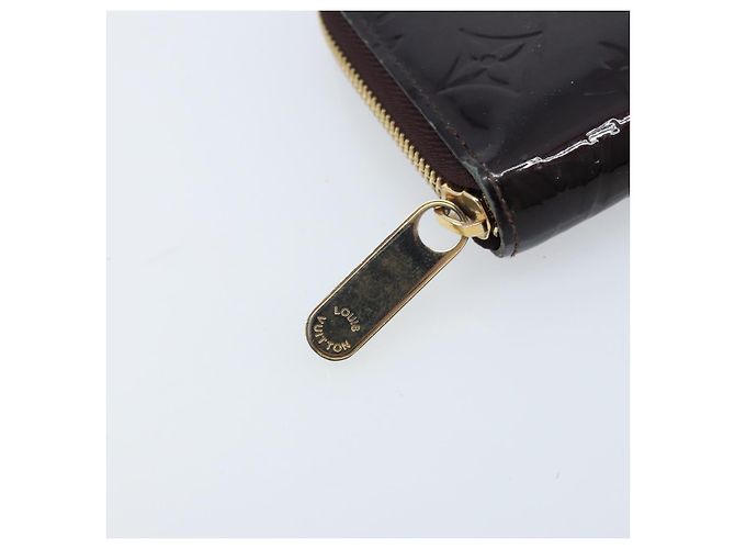 LOUIS VUITTON Cartera Larga Zippy Monogram Vernis Amarante M93522 LV Auth BA11508 Burdeos - vista 8