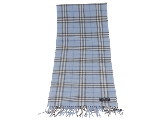 Sciarpa in lana Nova Check Burberry Azzurro Chiaro Auth YKZ391 Blu chiaro - vista 2