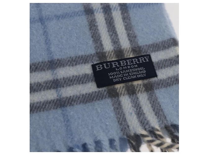 Sciarpa in lana Nova Check Burberry Azzurro Chiaro Auth YKZ391 Blu chiaro - vista 3