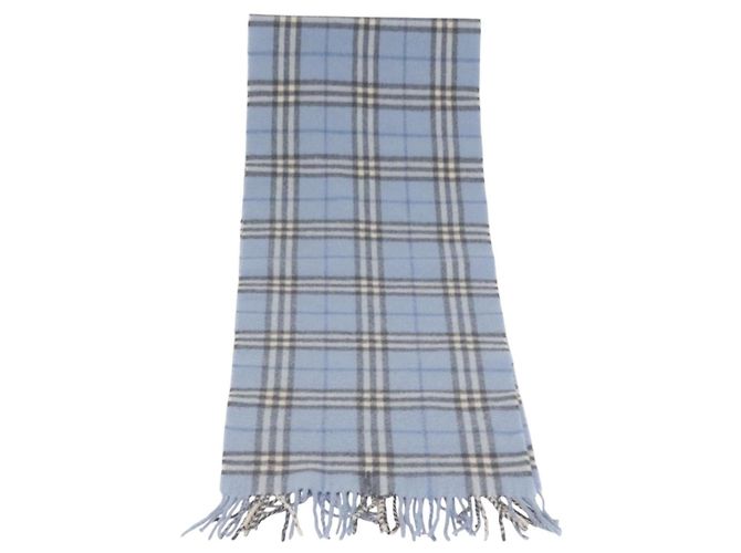 Sciarpa in lana Nova Check Burberry Azzurro Chiaro Auth YKZ391 Blu chiaro - vista 4