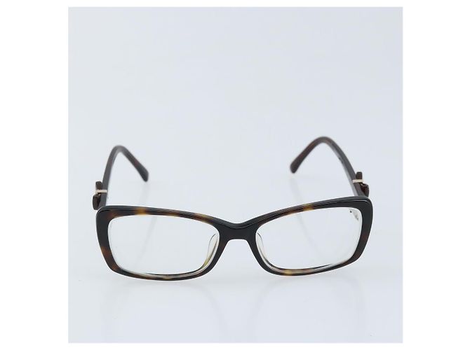 Gafas CHANEL metal Marrón CC Auth BAZ296 Castaño - vista 2