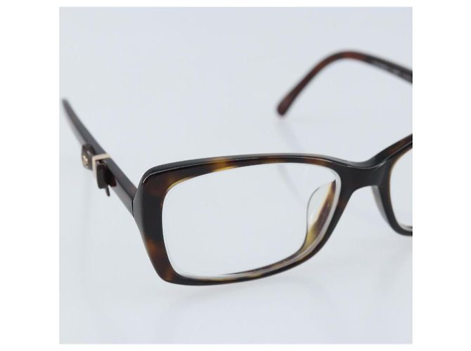 Gafas CHANEL metal Marrón CC Auth BAZ296 Castaño - vista 6