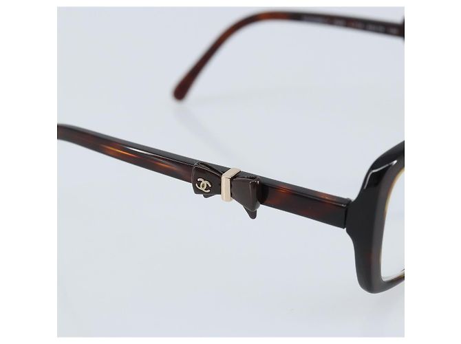Gafas CHANEL metal Marrón CC Auth BAZ296 Castaño - vista 8