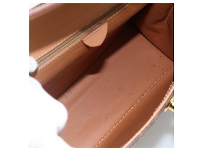 Céline Borsa a mano in tela Macadam CELINE in pelle PVC marrone e oro Auth BAZ721A D'oro - vista 11