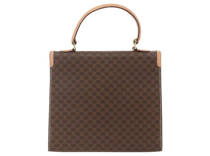 Céline Borsa a mano in tela Macadam CELINE in pelle PVC marrone e oro Auth BAZ721A D'oro - vista 2