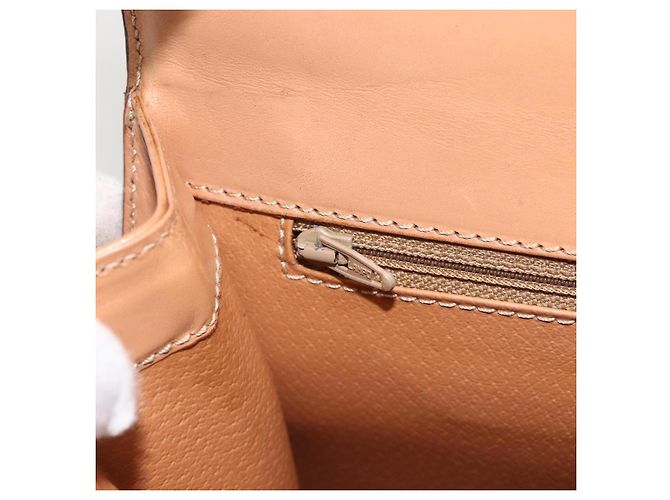 Céline Borsa a mano in tela Macadam CELINE in pelle PVC marrone e oro Auth BAZ721A D'oro - vista 20