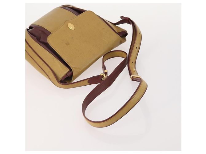 CARTIER Shoulder Bag Leather 2 Set Bordeaux Beige Auth bs34146 Dark red - view 5