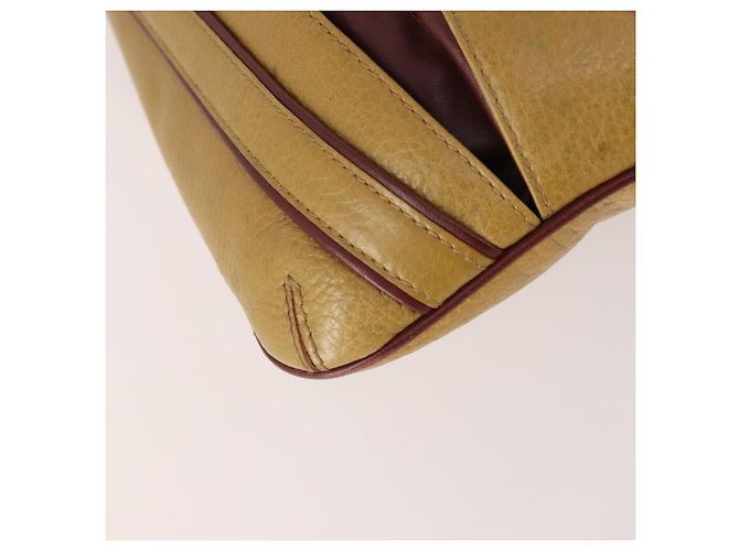 CARTIER Shoulder Bag Leather 2 Set Bordeaux Beige Auth bs34146 Dark red - view 8