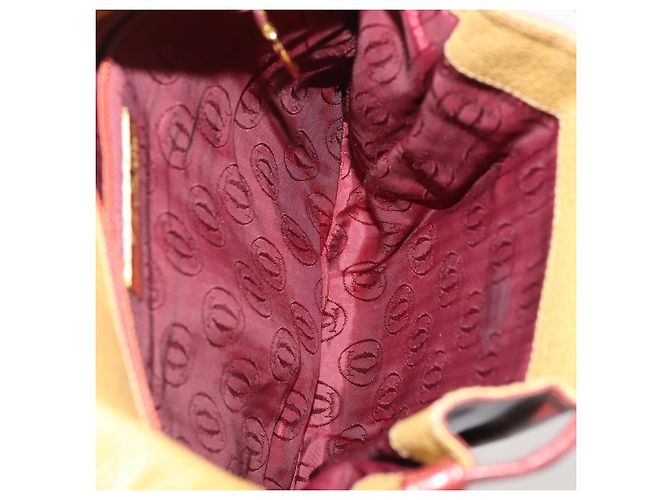 CARTIER Shoulder Bag Leather 2 Set Bordeaux Beige Auth bs34146 Dark red - view 9