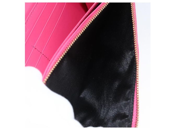 Portafoglio in pelle rosa SAINT LAURENT Auth BA11840A - vista 10