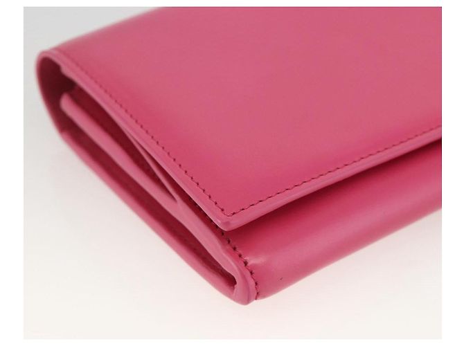 Portafoglio in pelle rosa SAINT LAURENT Auth BA11840A - vista 14