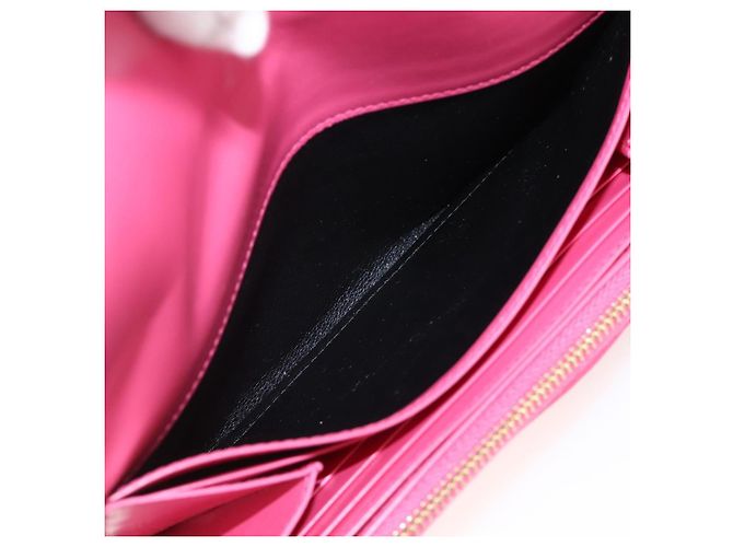Portafoglio in pelle rosa SAINT LAURENT Auth BA11840A - vista 18