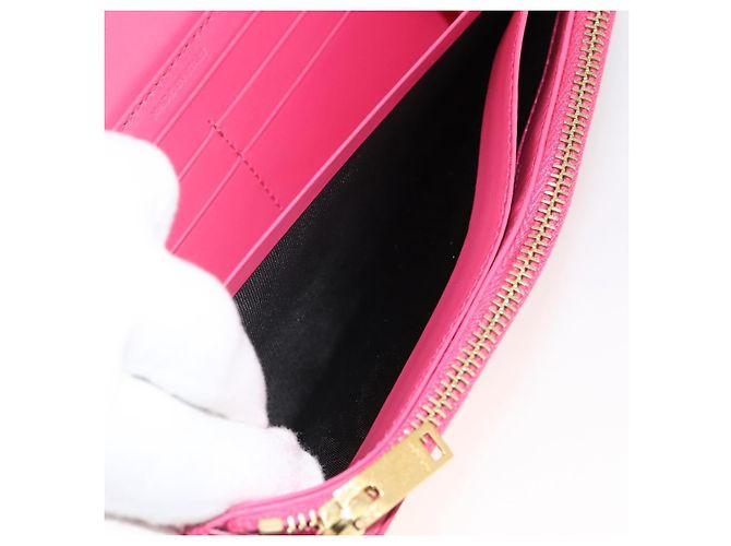 Portafoglio in pelle rosa SAINT LAURENT Auth BA11840A - vista 20