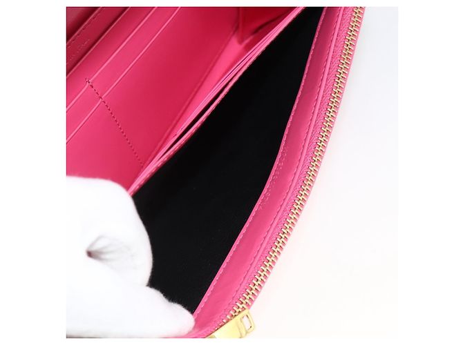 Portafoglio in pelle rosa SAINT LAURENT Auth BA11840A - vista 21