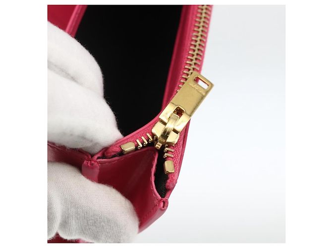 Portafoglio in pelle rosa SAINT LAURENT Auth BA11840A - vista 22
