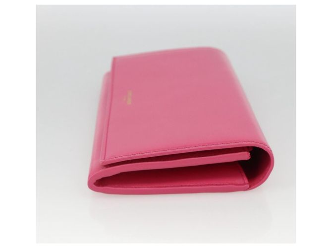 Portafoglio in pelle rosa SAINT LAURENT Auth BA11840A - vista 4