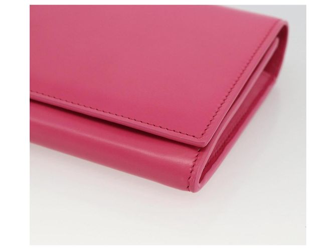 Portafoglio in pelle rosa SAINT LAURENT Auth BA11840A - vista 7