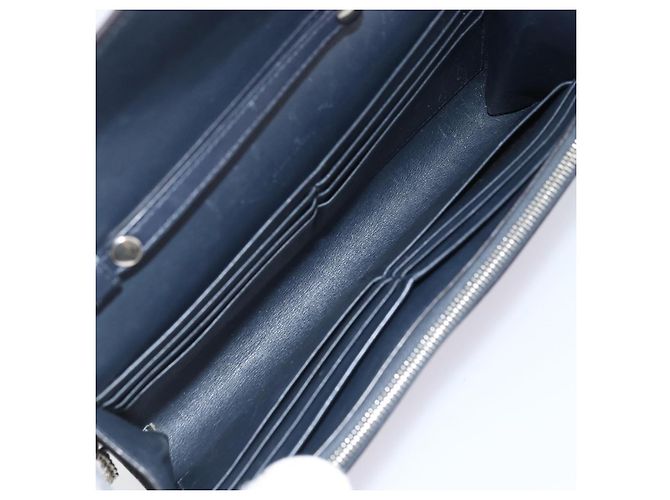 Céline Borsa a Spalla CELINE in Pelle Blu Navy Argento Auth bs34226 - vista 10