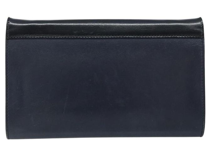 Céline Borsa a Spalla CELINE in Pelle Blu Navy Argento Auth bs34226 - vista 2