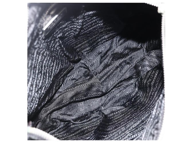 Borsa a Spalla PRADA Nylon Nero Argento Autentica ka3541 - vista 10