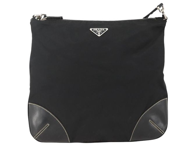 Borsa a Spalla PRADA Nylon Nero Argento Autentica ka3541 - vista 13
