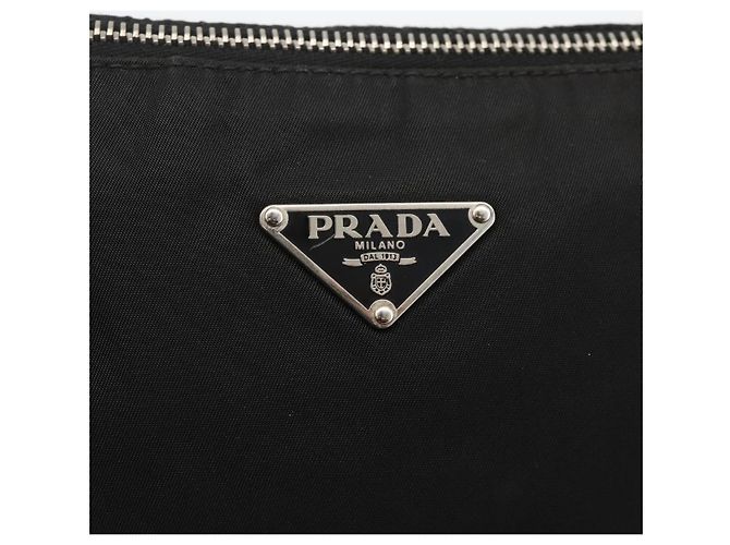 Borsa a Spalla PRADA Nylon Nero Argento Autentica ka3541 - vista 19