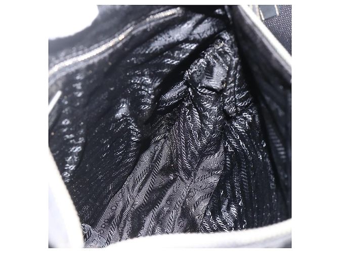 Borsa a Spalla PRADA Nylon Nero Argento Autentica ka3541 - vista 21