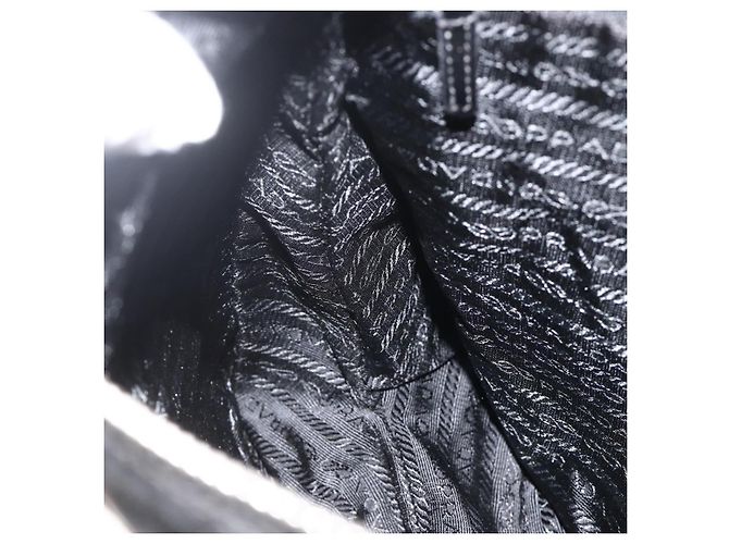 Borsa a Spalla PRADA Nylon Nero Argento Autentica ka3541 - vista 22