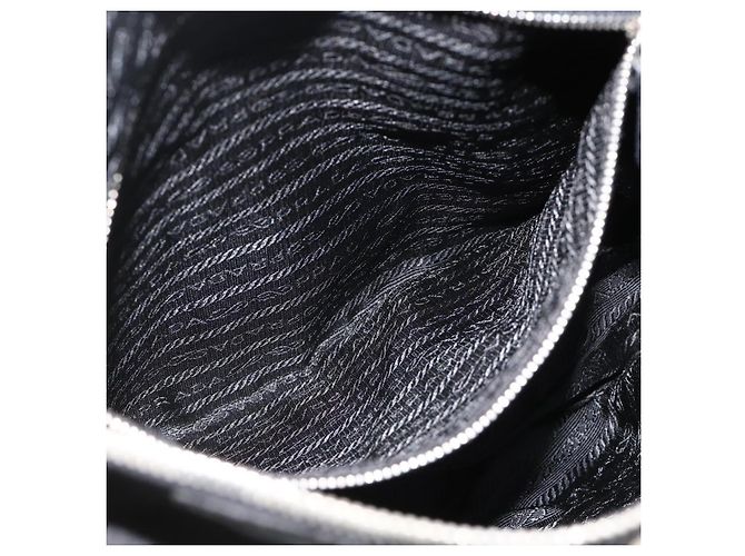 Borsa a Spalla PRADA Nylon Nero Argento Autentica ka3541 - vista 24