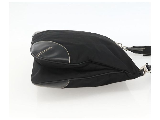 Borsa a Spalla PRADA Nylon Nero Argento Autentica ka3541 - vista 4