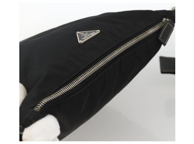 Borsa a Spalla PRADA Nylon Nero Argento Autentica ka3541 - vista 6