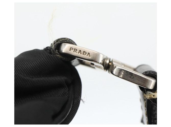 Borsa a Spalla PRADA Nylon Nero Argento Autentica ka3541 - vista 9