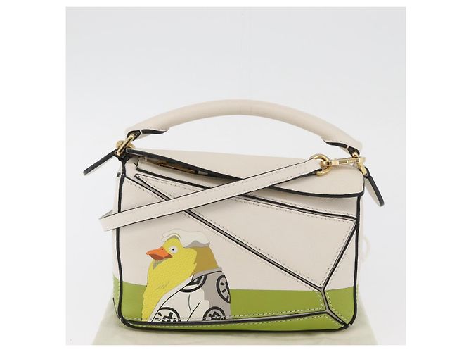 LOEWE - Borsa Puzzle Mini Ghibli Spirited Away Ootori Sama 2way Auth 167151SM Bianco Verde - vista 12