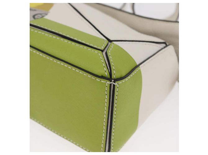 LOEWE - Borsa Puzzle Mini Ghibli Spirited Away Ootori Sama 2way Auth 167151SM Bianco Verde - vista 17