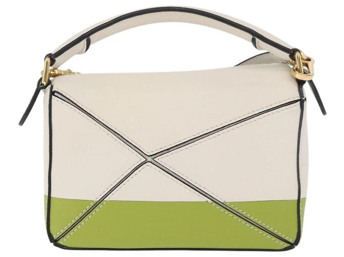 LOEWE - Borsa Puzzle Mini Ghibli Spirited Away Ootori Sama 2way Auth 167151SM Bianco Verde - vista 2