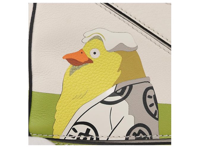 LOEWE - Borsa Puzzle Mini Ghibli Spirited Away Ootori Sama 2way Auth 167151SM Bianco Verde - vista 20