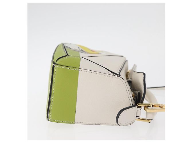 LOEWE - Borsa Puzzle Mini Ghibli Spirited Away Ootori Sama 2way Auth 167151SM Bianco Verde - vista 3